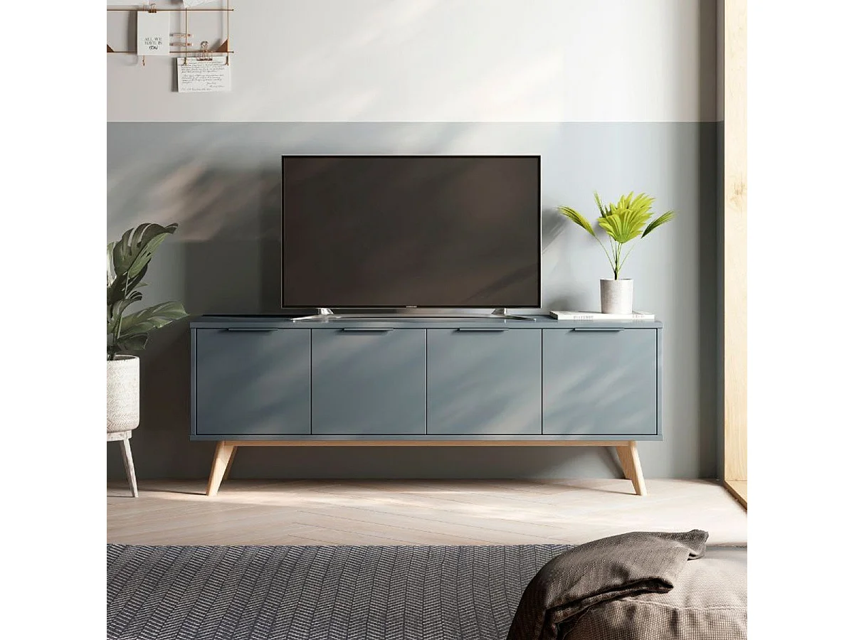 Meuble TV 4 Portes L140 cm - Pisco