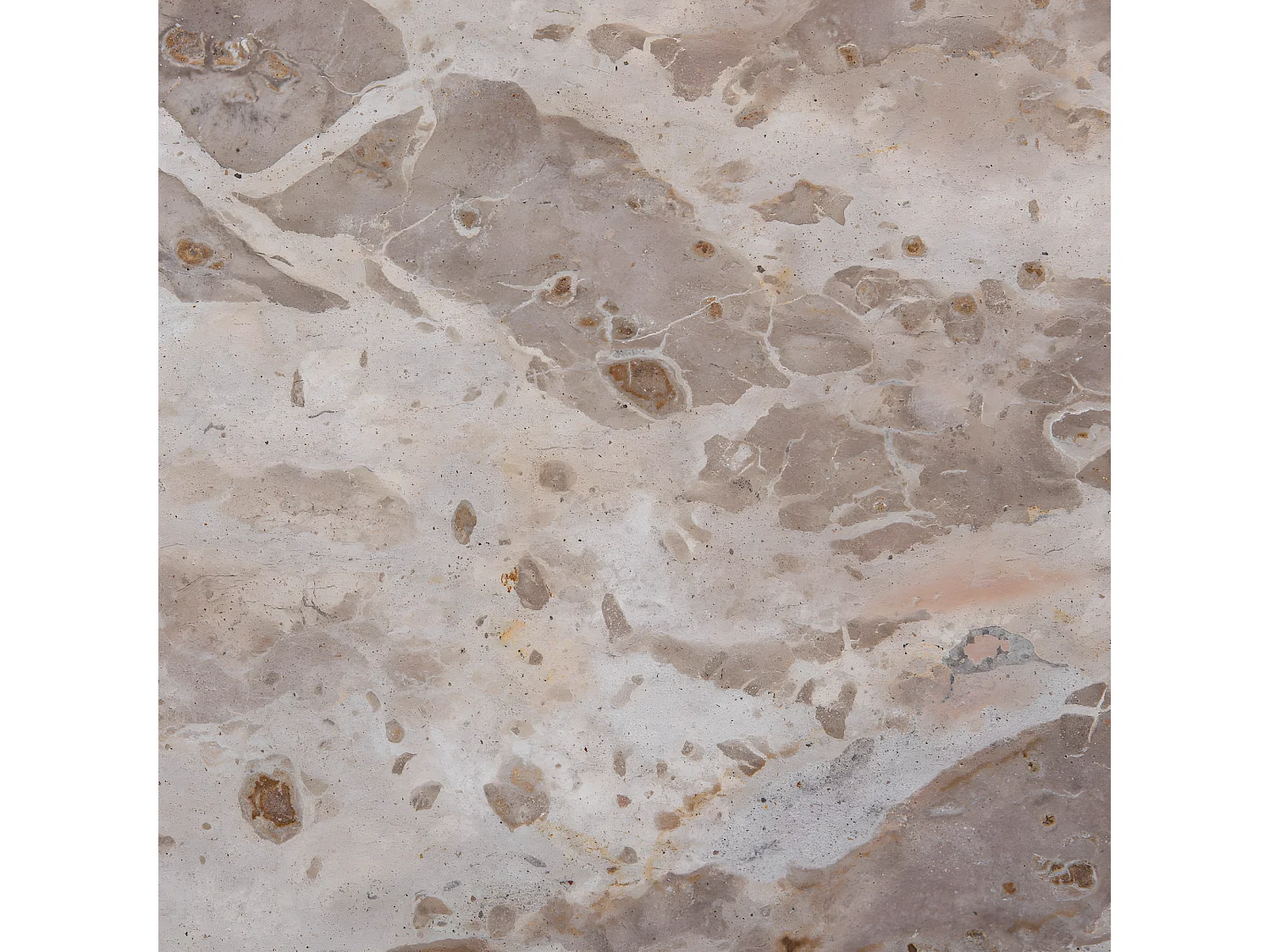 Force Wide - Table d’appoint en bois et marbre ø50cm - Brun