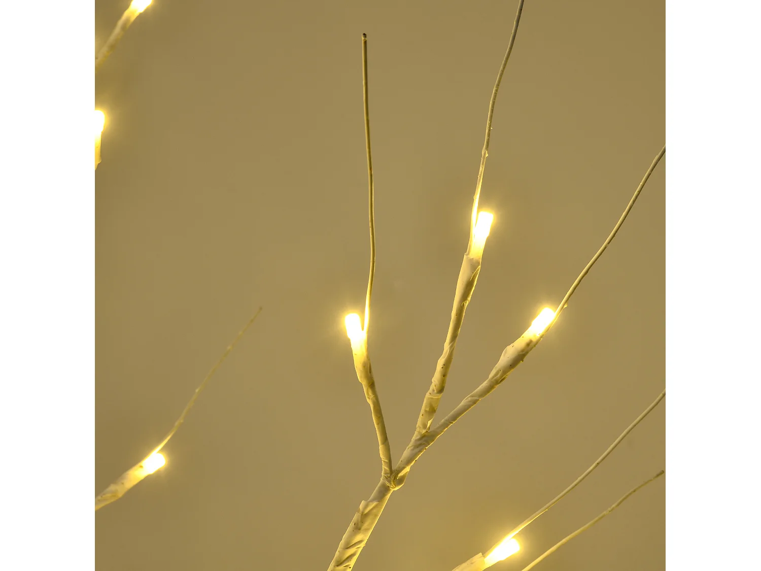 Arbre lumineux LED - décoration lumineuse de Noël - 72 LEDS - 1,2H m - métal PP blanc