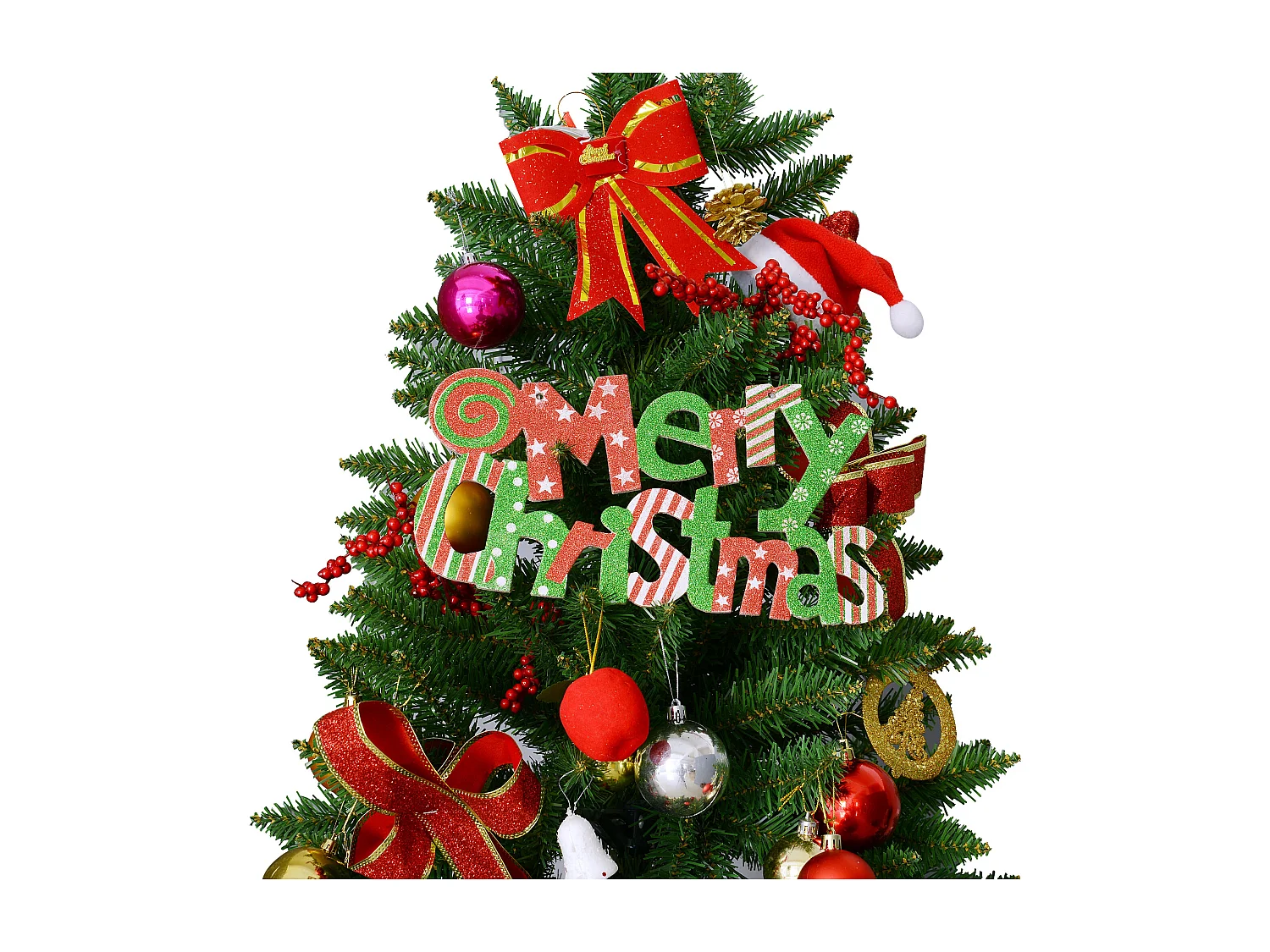 Sapin de Noël artificiel Ø 91 x 210H cm 865 branches épines imitation Nordmann grand réalisme vert