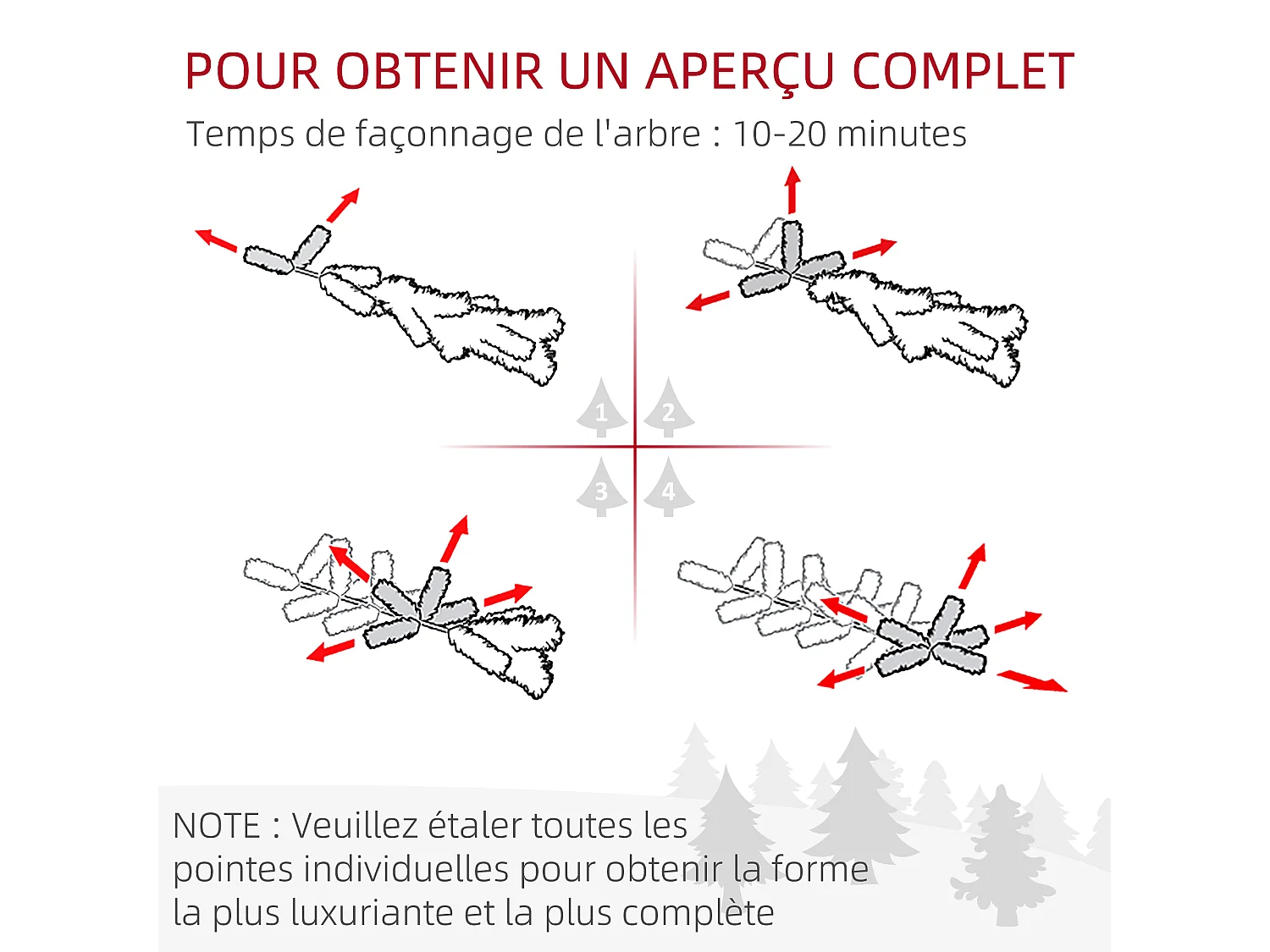 Arbre de Noël artificiel sapin de Noël avec support en acier 253 branches enneigées socle pliable hauteur 135 cm vert