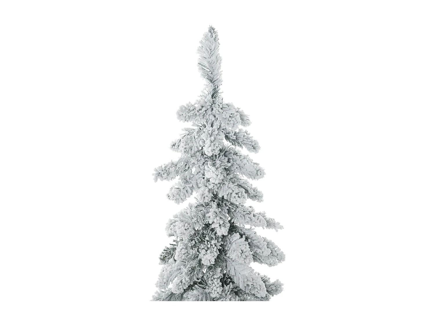 Arbre de Noël artificiel sapin de Noël avec support en acier 253 branches enneigées socle pliable hauteur 135 cm vert
