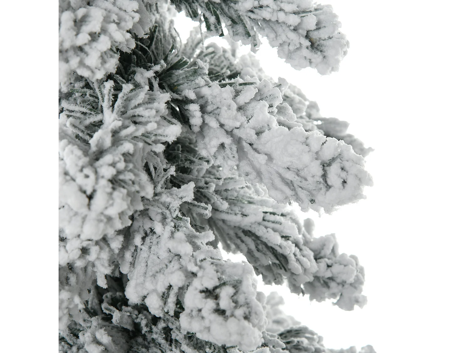 Arbre de Noël artificiel sapin de Noël avec support en acier 253 branches enneigées socle pliable hauteur 135 cm vert