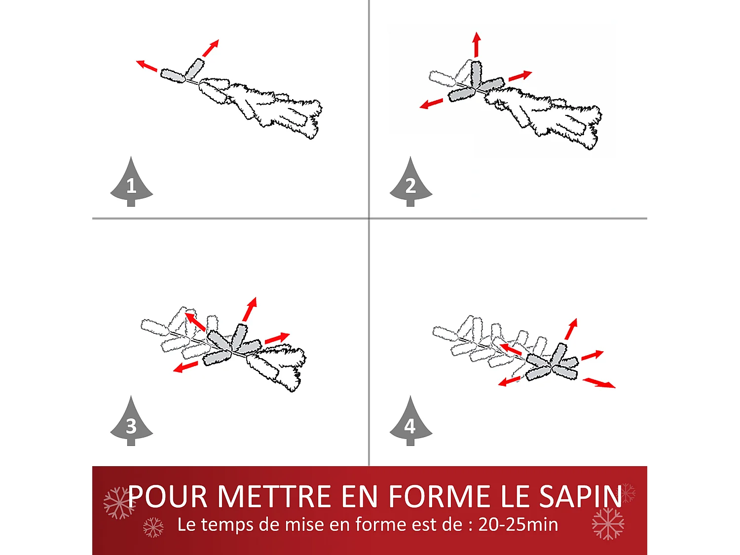 Sapin de Noël artificiel Ø 75 x 150H cm 454 branches épines imitation Nordmann grand réalisme vert