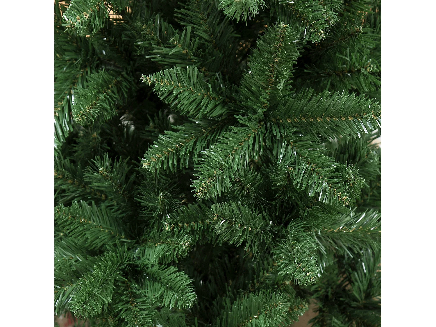 Sapin de Noël artificiel Ø 75 x 150H cm 454 branches épines imitation Nordmann grand réalisme vert