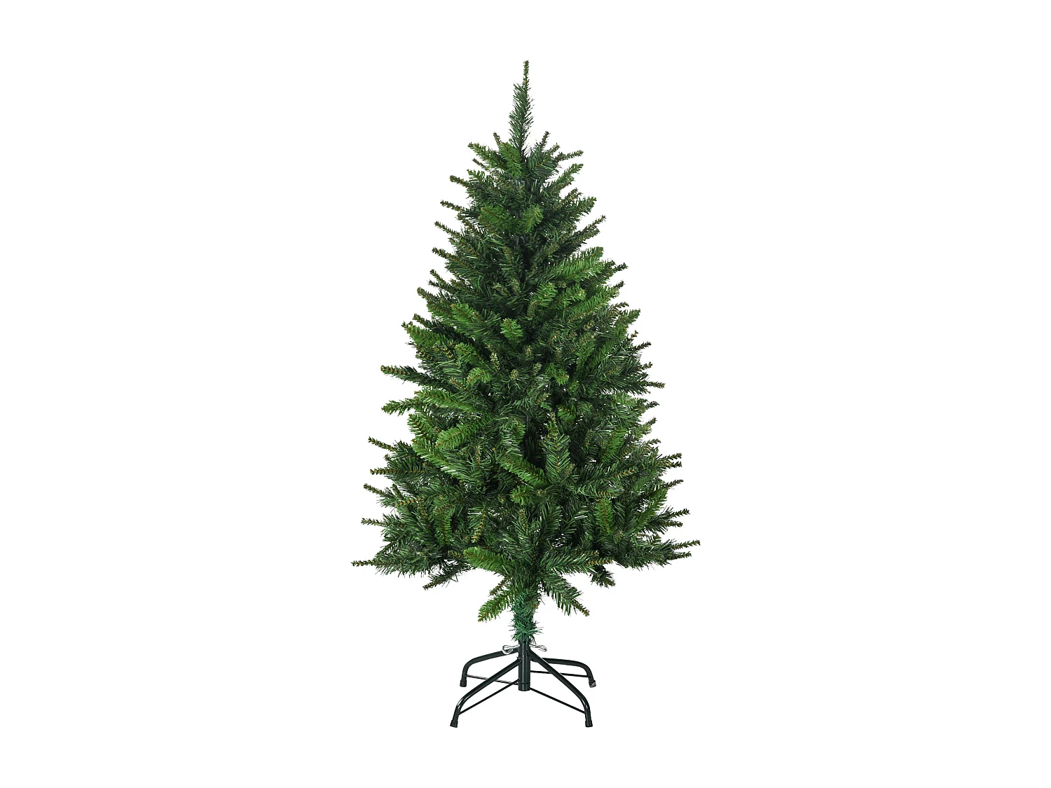 Sapin de Noël artificiel avec 310 branches, support en acier, arbre de Noël artificiel avec socle pliable en acier, hauteur 120 cm, vert