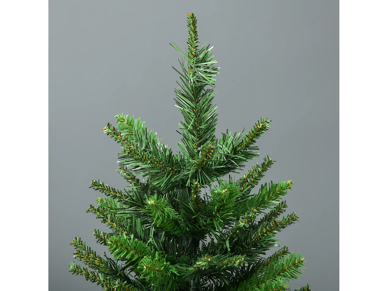 Sapin de Noël artificiel avec 310 branches, support en acier, arbre de Noël artificiel avec socle pliable en acier, hauteur 120 cm, vert