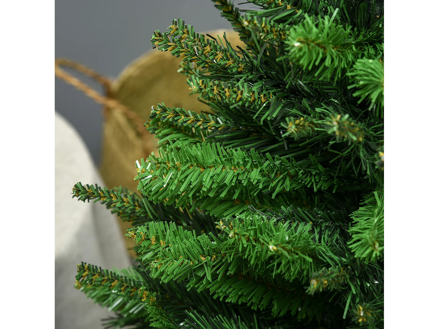 Sapin de Noël artificiel avec 310 branches, support en acier, arbre de Noël artificiel avec socle pliable en acier, hauteur 120 cm, vert
