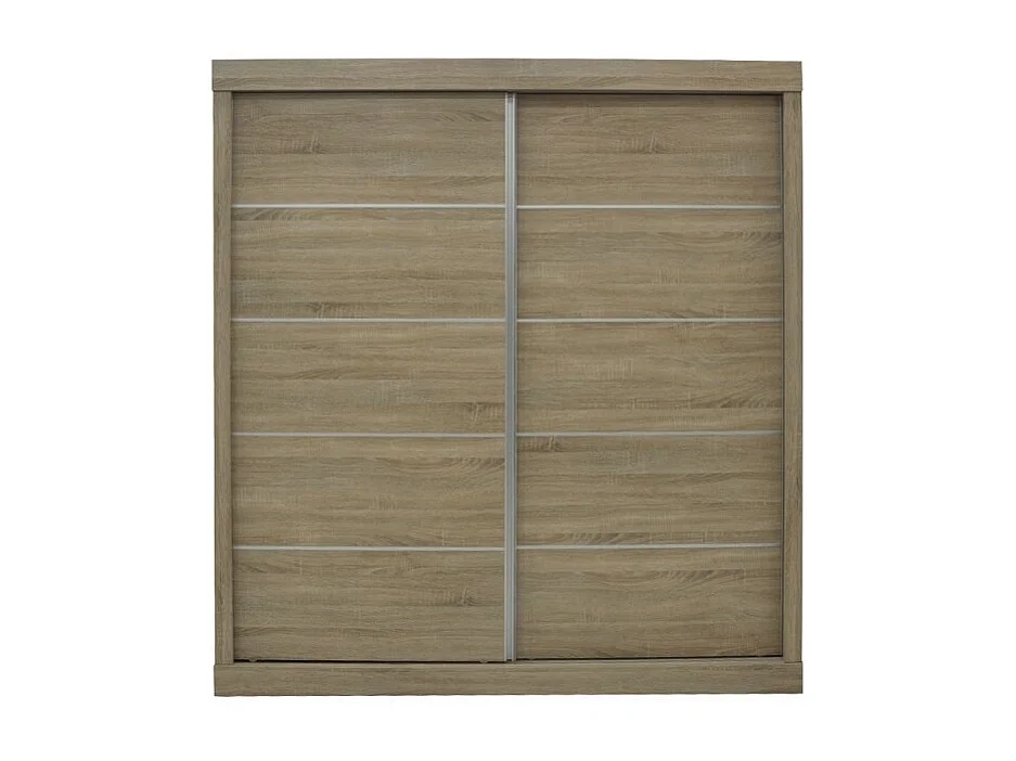 Guardaroba MILS, armadio con 2 porte scorrevoli in rovere sonoma, ideale per una camera dal design moderno.
