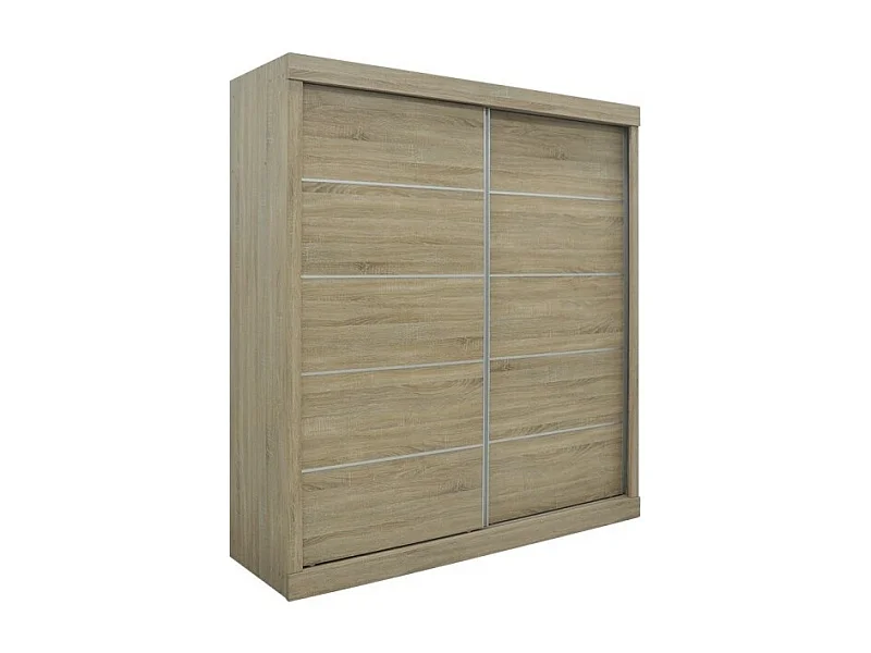 Armoire MILS – 2 portes coulissantes – Chêne Sonoma – Style scandinave