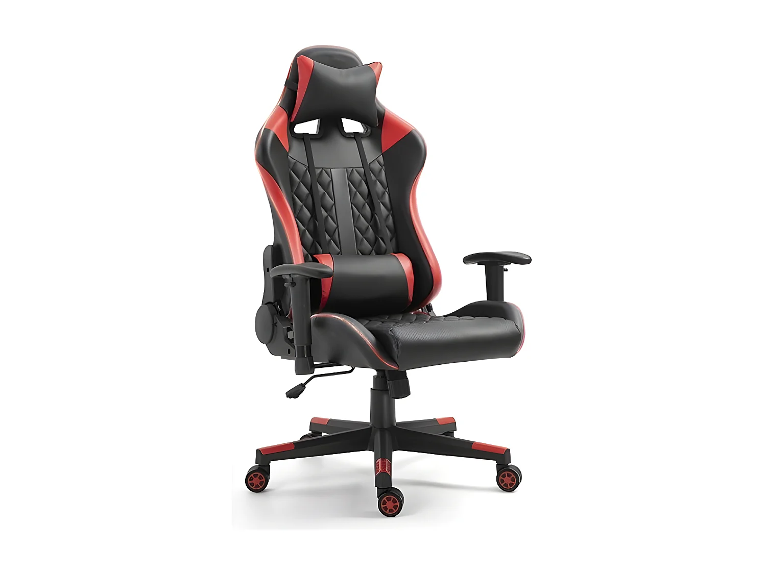 Chaise gaming ORION Rouge et noir avec LED rgb, idéal pour des parties de jeu qui dur!