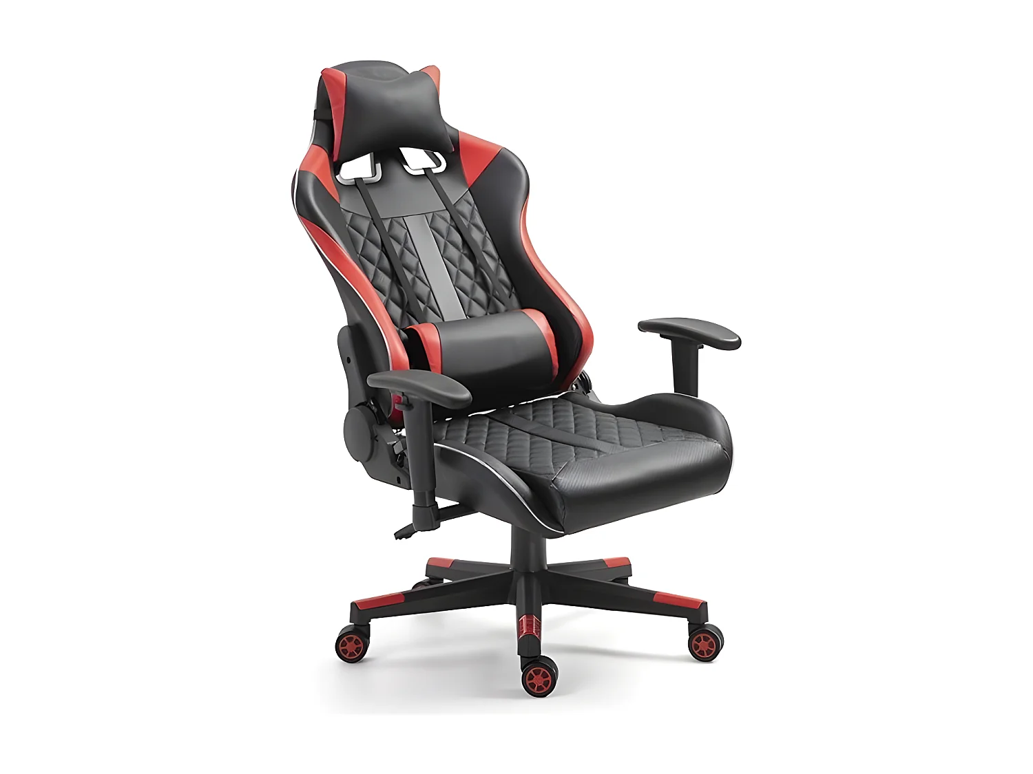 Chaise gaming ORION Rouge et noir avec LED rgb, idéal pour des parties de jeu qui dur!