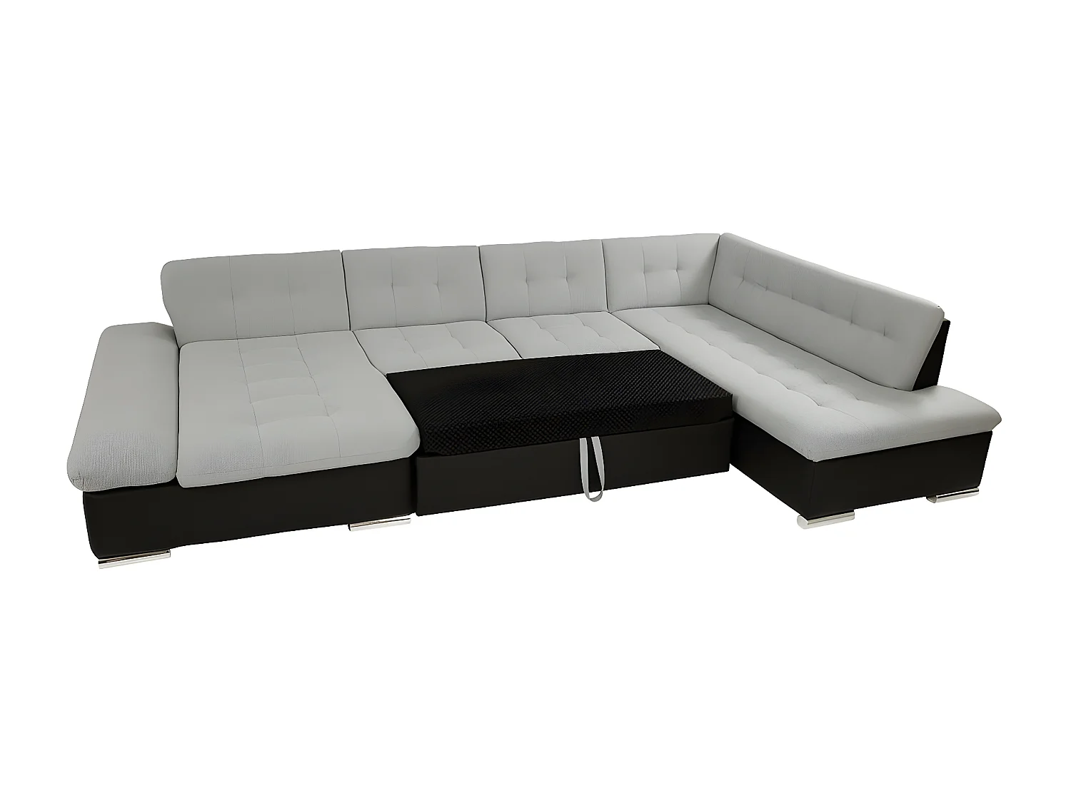 Divano angolare Comfivo 150, Grigio, Con, 345x205x76cm