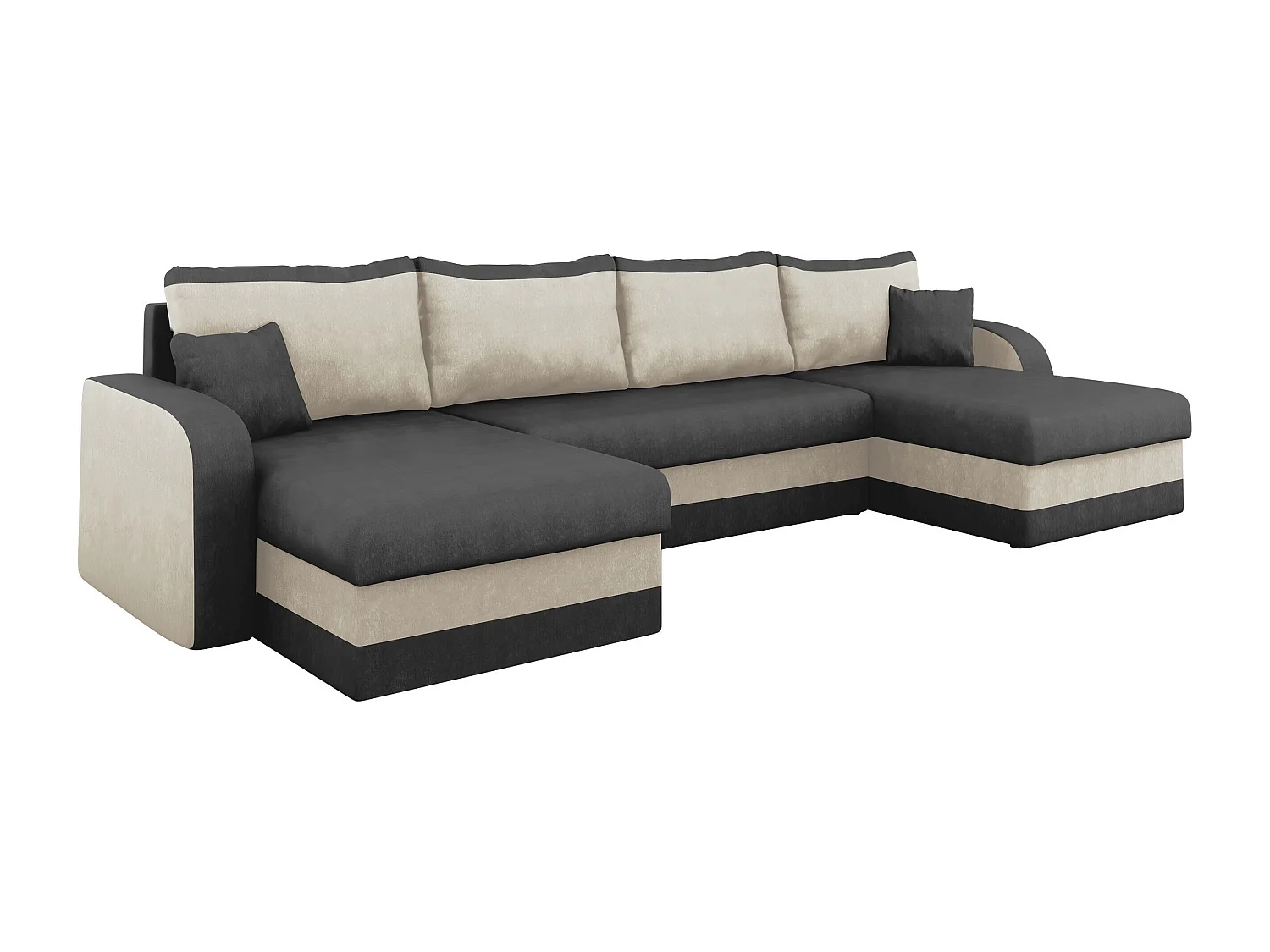 Canapé d'angle Comfivo 500, Gris, Disponible, 304x140x80cm