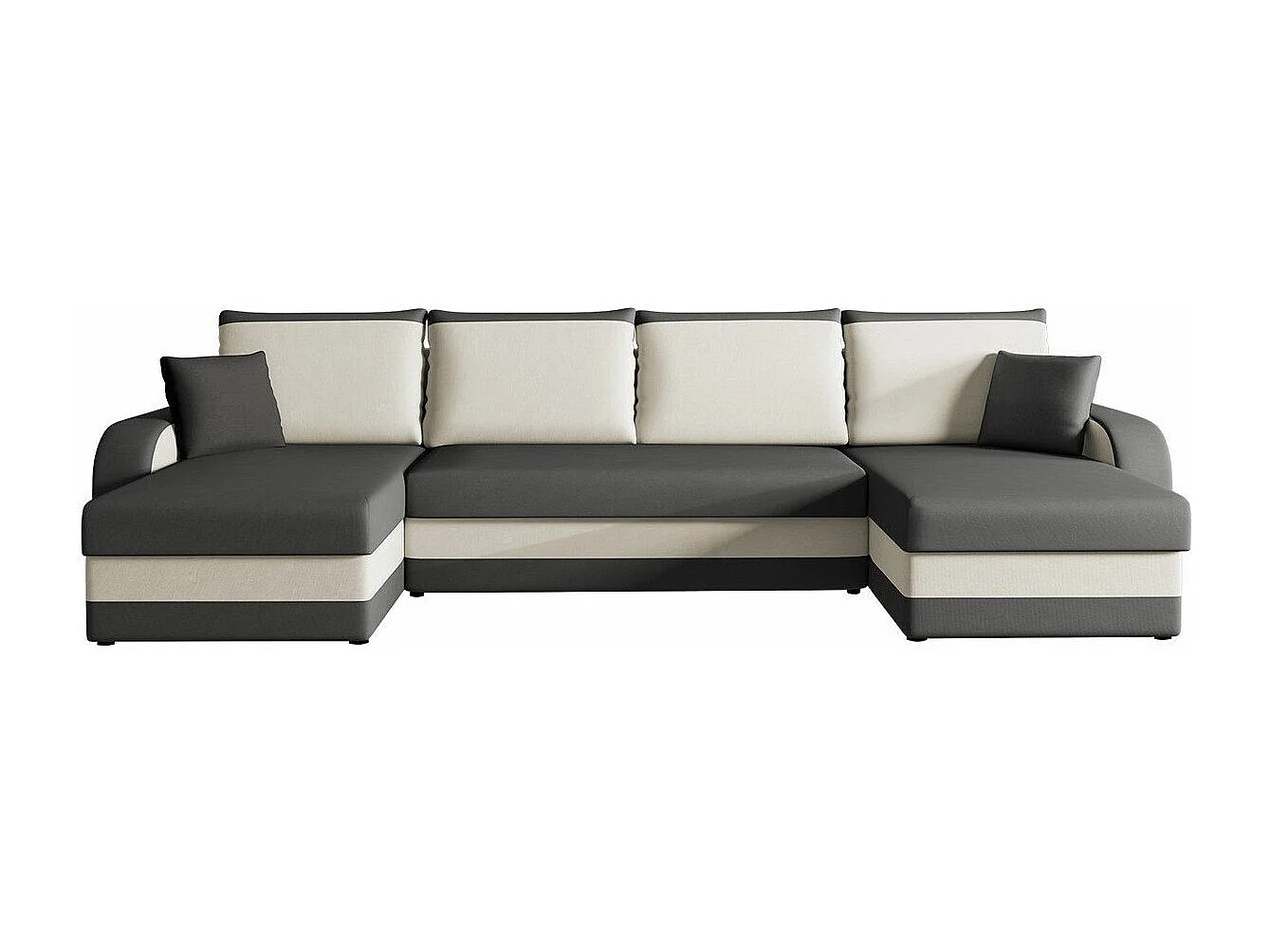 Canapé d'angle Comfivo 500, Gris, Disponible, 304x140x80cm