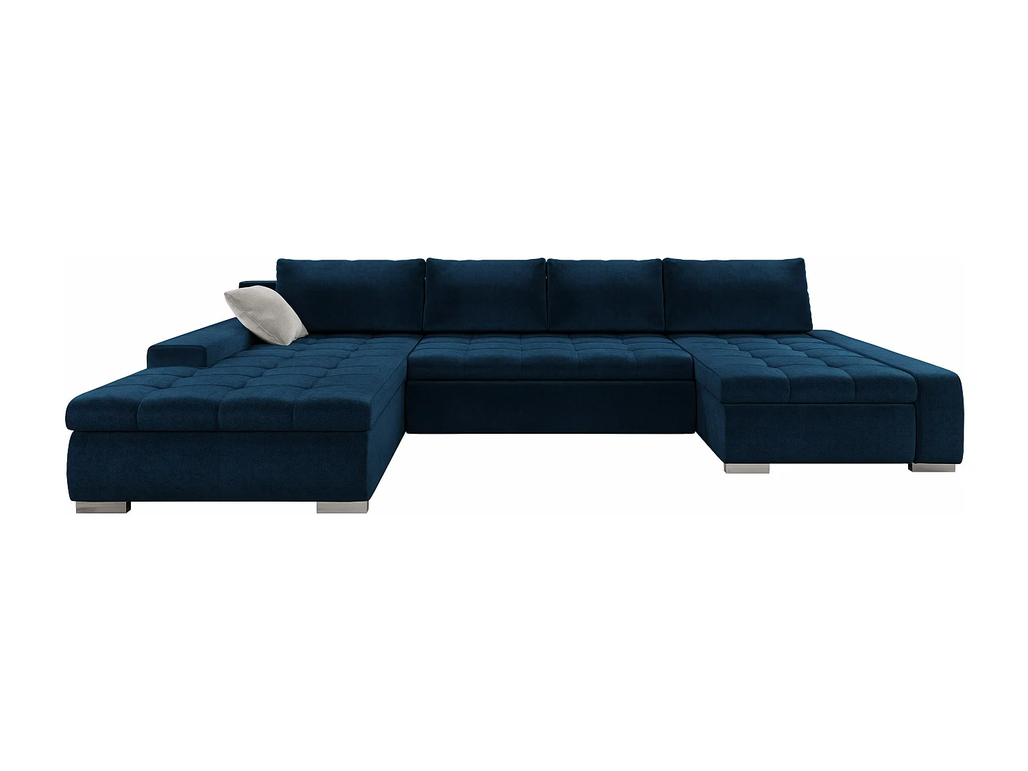 Sofá rinconero Comfivo Oliva, Azul, Función de descanso, Almacenaje, 394x213x80cm