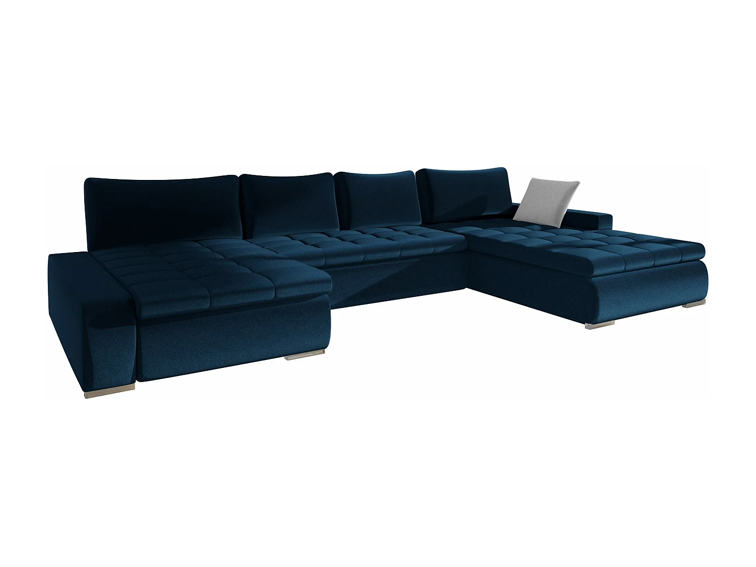 Sofá rinconero Comfivo Oliva, Azul, Función de descanso, Almacenaje, 394x213x80cm