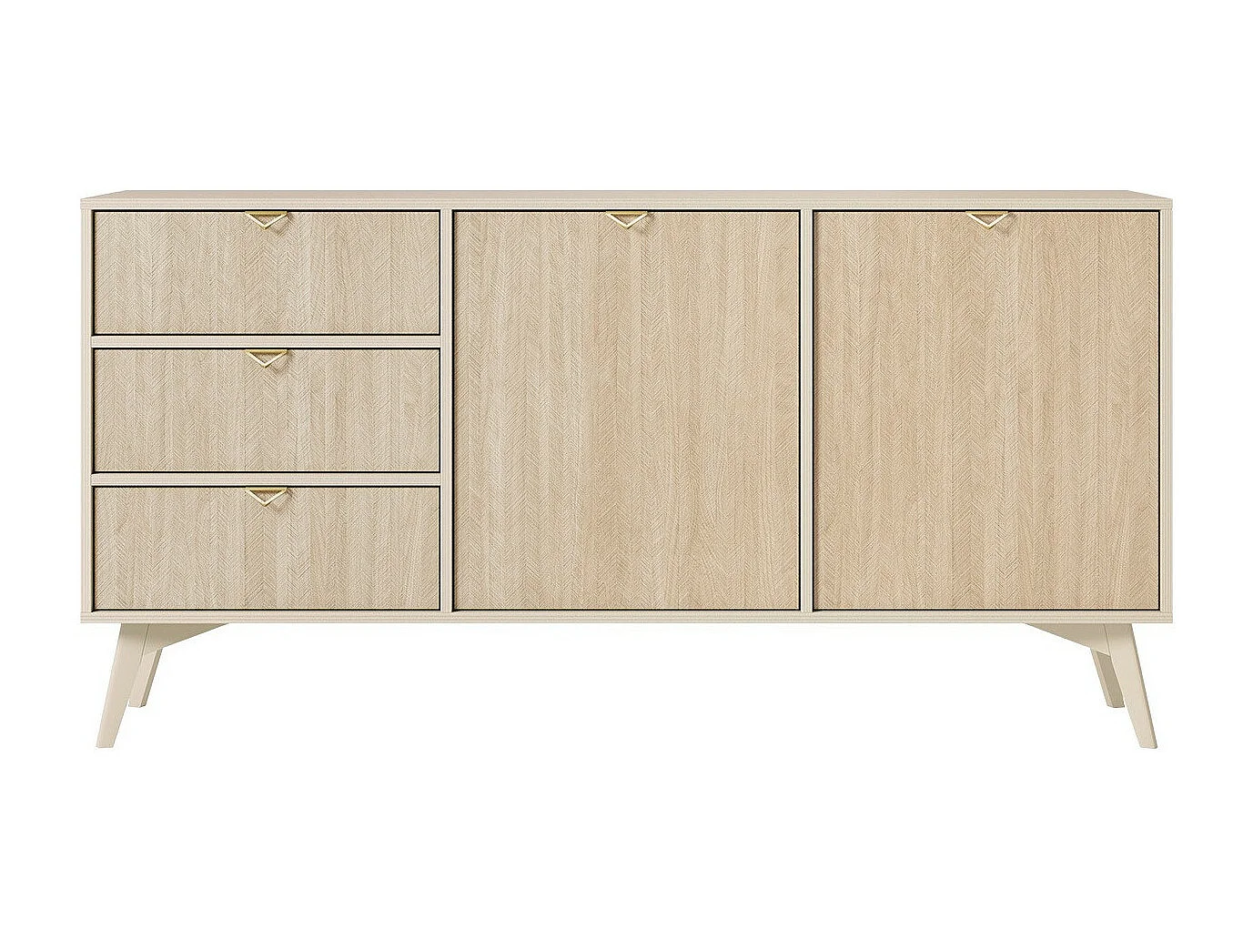 Aparador AMBIHOME CHO - Bege, C158xP38xA80cm