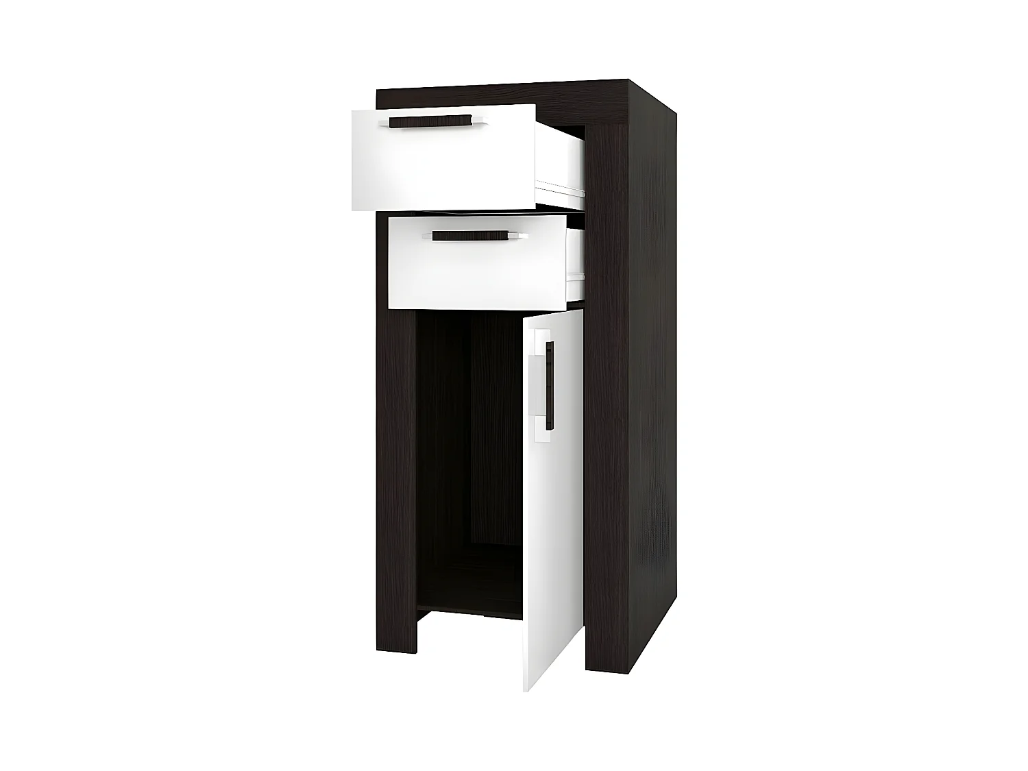 Commode Melfeli 105, Avec tiroirs et portes, Nombre de tiroirs: 2, 131x60x42cm