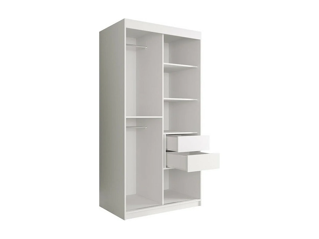 Armoire Hartford 252, Marbre noir|Noir mat, 200x100x62cm, Portes d'armoire: Coulissantes