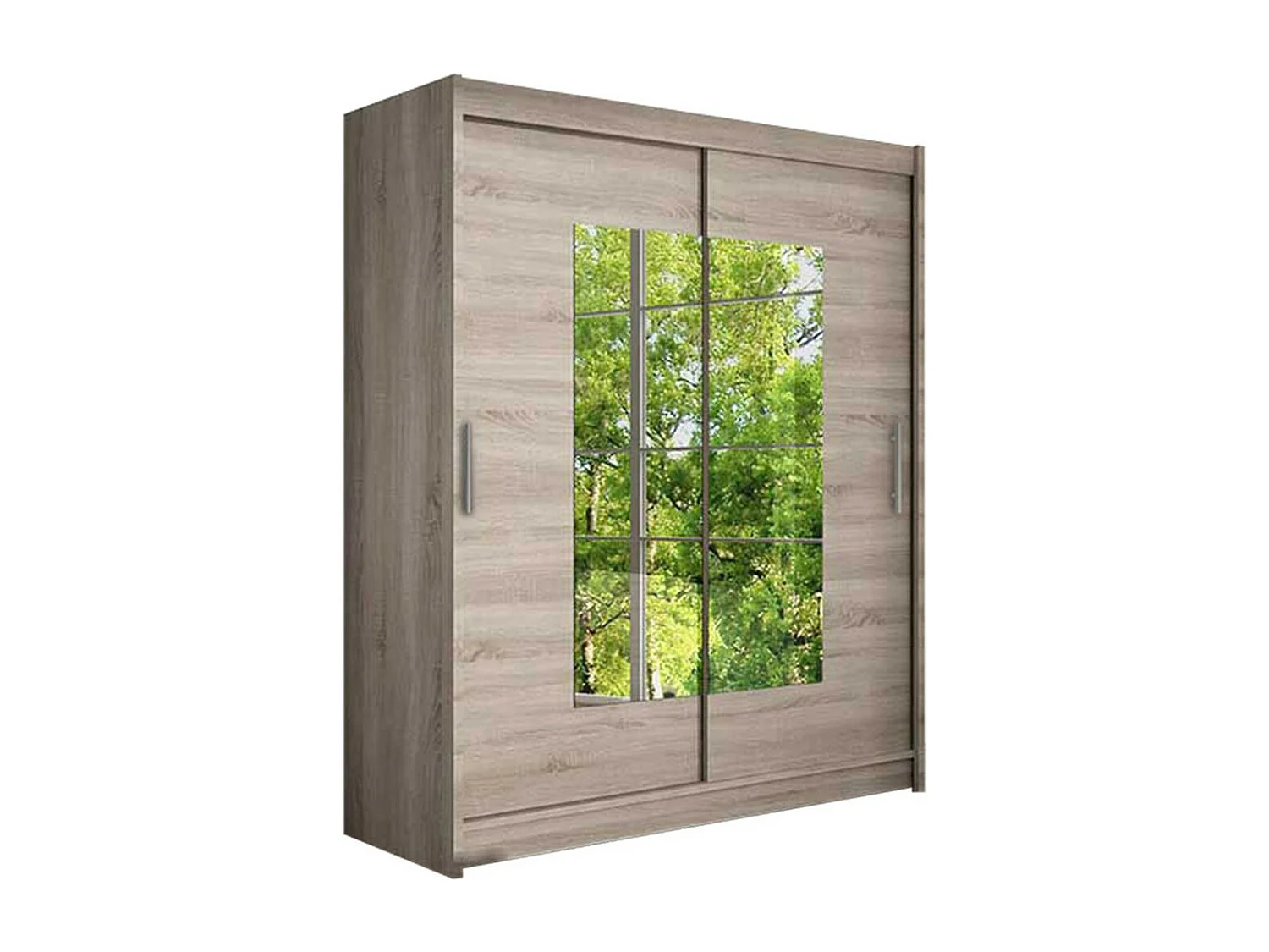 Armario Closico Camera III, Trufa roble, 200x150x58cm, Puertas de armario: Correderas