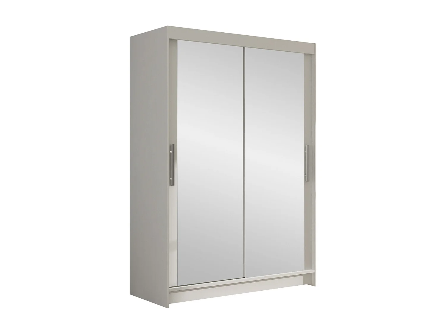 Armoire Closico 129, Blanc, 200x120x58cm, Portes d'armoire: Coulissantes