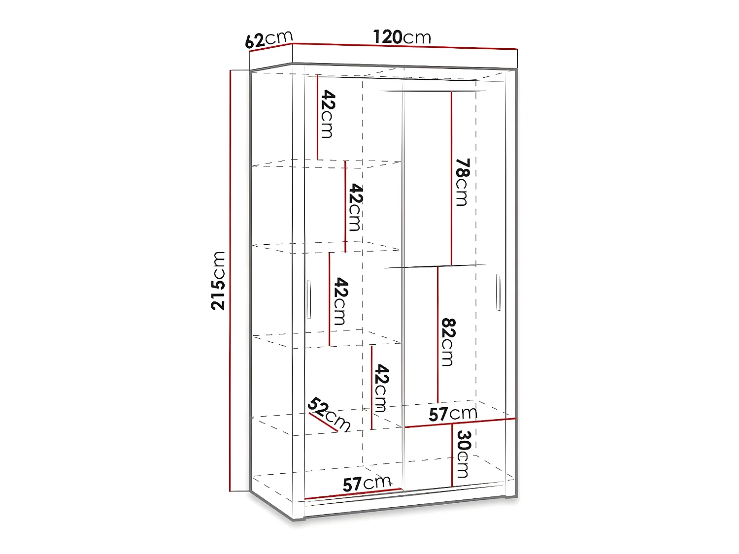 Armoire Catromi 104, Chêne Artisan, 215x120x62cm, Portes d'armoire: Coulissantes