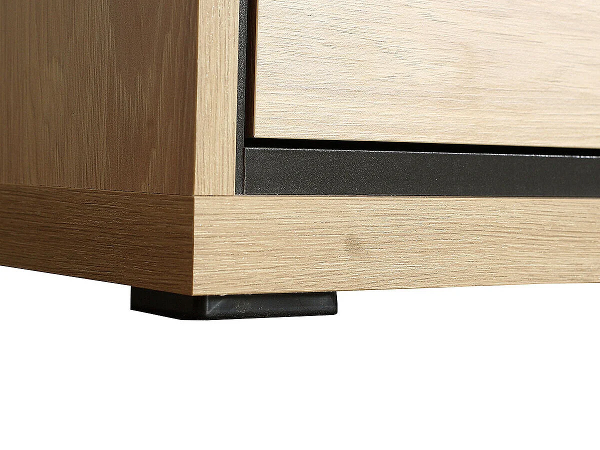 Armario Etrmoni 101, Luminoso madera, 197x50x59cm, Puertas de armario: Con bisagras