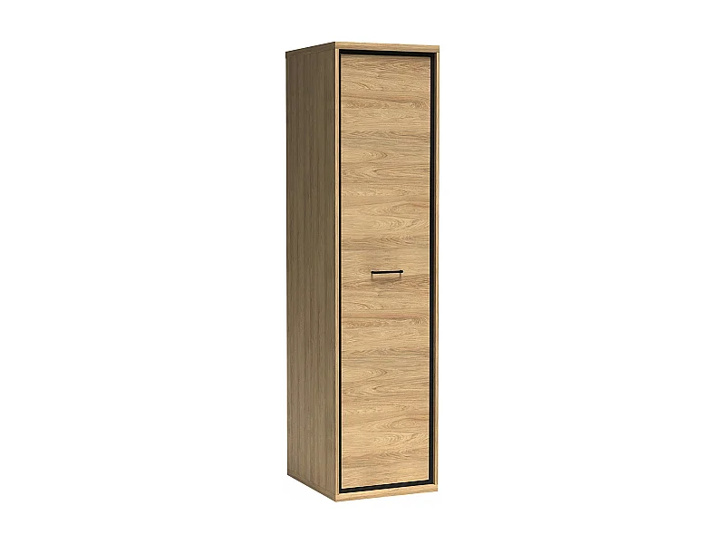 Armoire Etrmoni 101, Clair bois, 197x50x59cm, Portes d'armoire: Avec des charnières