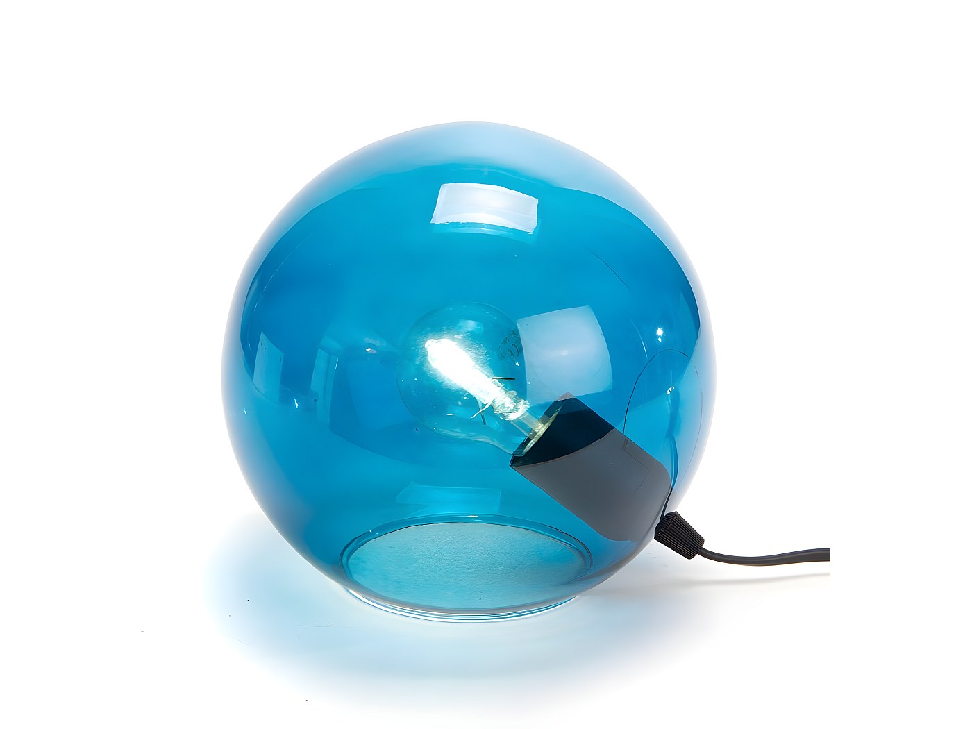 Lampe boule bleu royal 20 cm