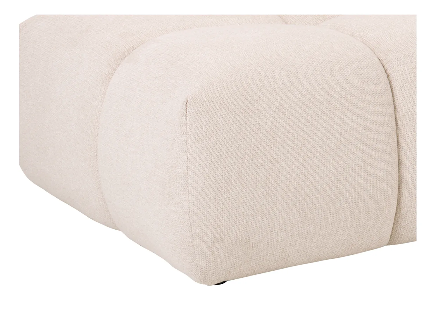 Læderremøbel højreolssofaehaven konvertibel sovetrædskift sofa i tekstureret beige TRIMALDI