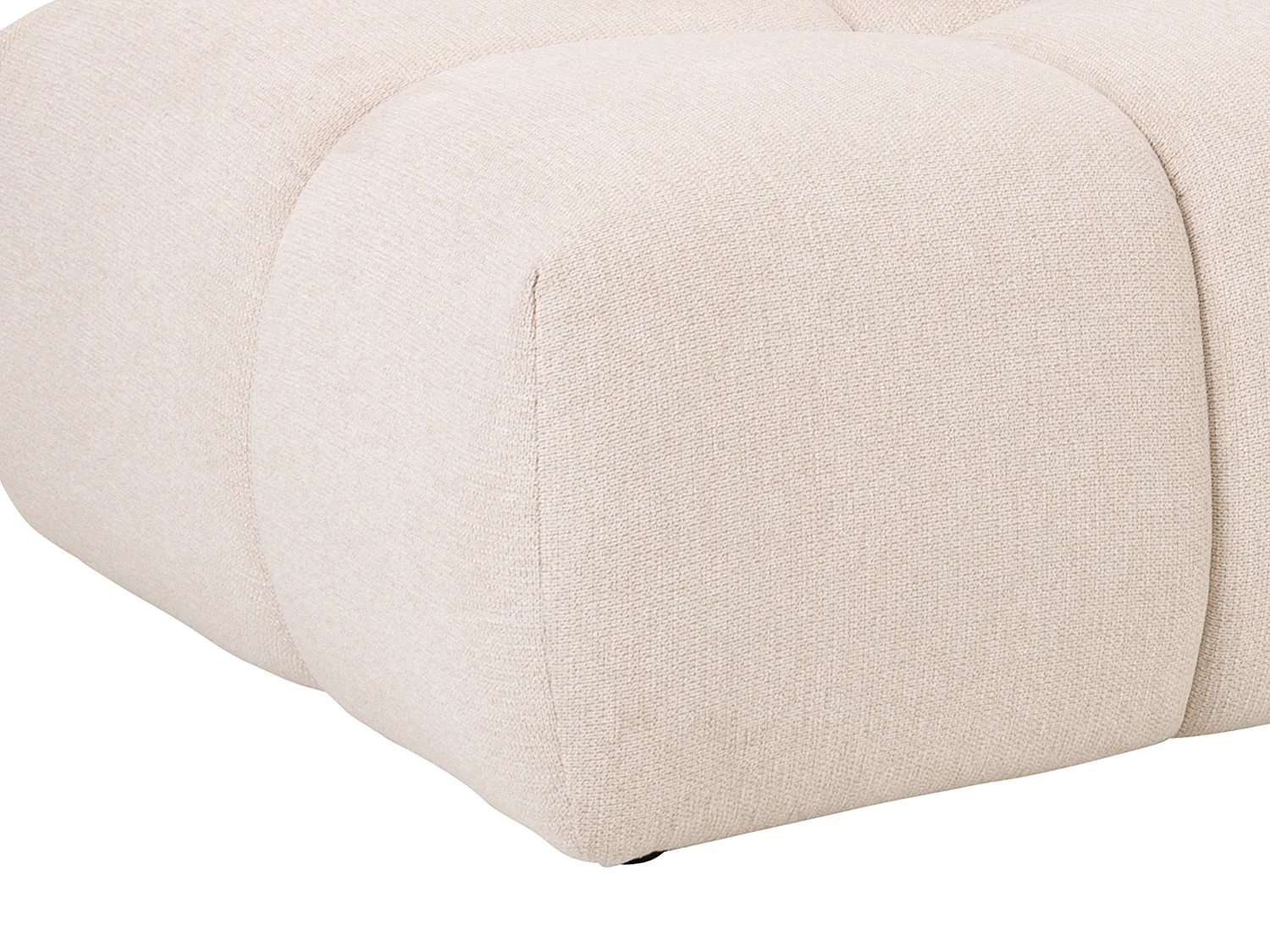 Divano letto in Tessuto Beige - Angolo a destra - TRIMALDI