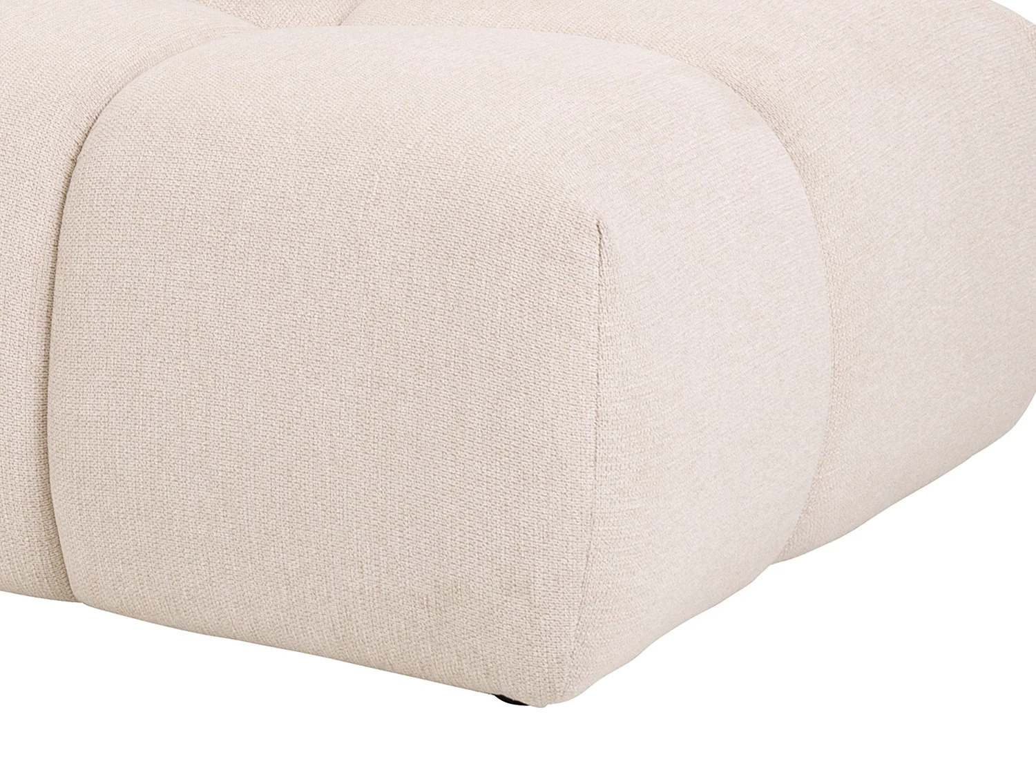 Vänsterställd bäddsoffa med texturerat beige tyg TRIMALDI