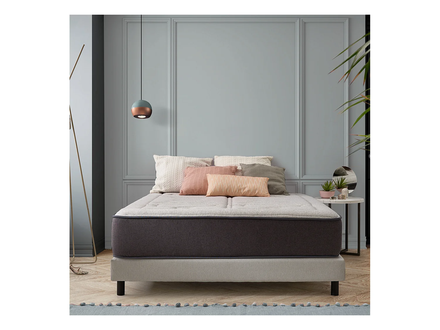 Cosmos - Matelas Jupiter 140x200 cm - Mousse à mémoire de forme HR - Soutien Blue Latex - Très Épais 30 cm, 7 Zones, Thermorégulateur - Réversible été, hiver