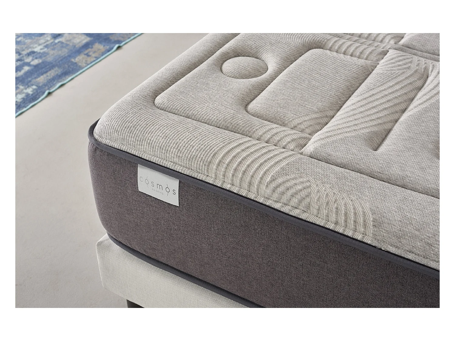 Cosmos - Matelas Jupiter 140x200 cm - Mousse à mémoire de forme HR - Soutien Blue Latex - Très Épais 30 cm, 7 Zones, Thermorégulateur - Réversible été, hiver