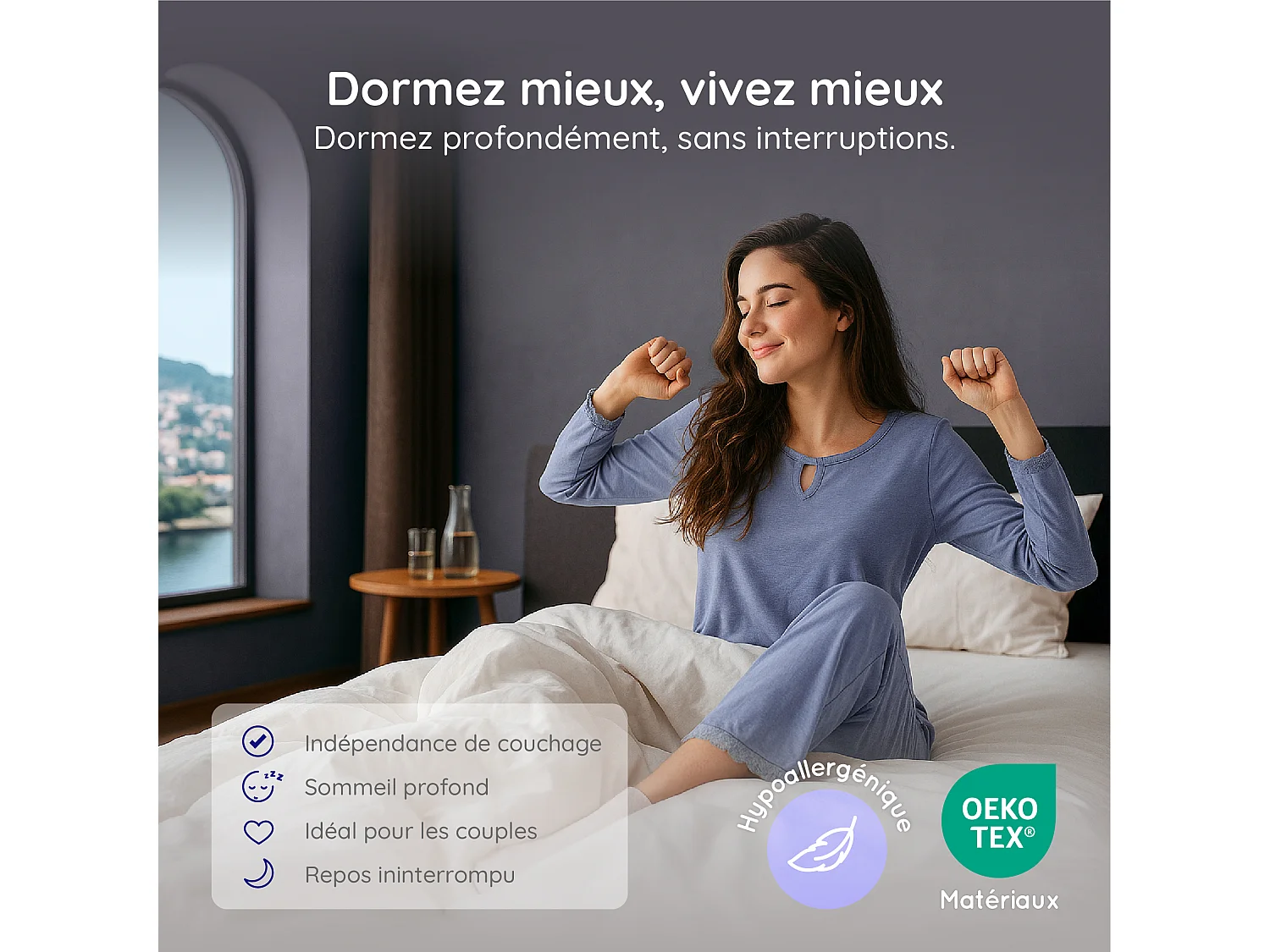 Cosmos - Matelas Solar 135x190 cm - Mousse à mémoire de forme HR - Soutien Blue Latex - Très Épais 30 cm, 7 Zones de confort, Thermorégulateur - Ergonomique