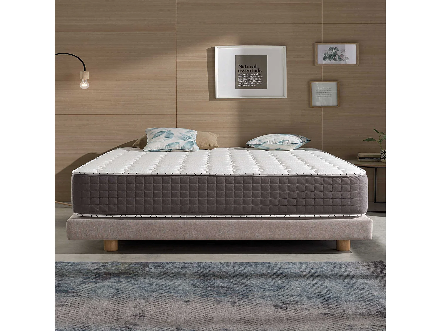 Naturalex - Matelas Extrafresh 140x190 cm - Mousse à mémoire de forme HR - Soutien Blue Latex - Très épais 24 cm, 7 Zones, 2 faces été, hiver - Tissu Respirant