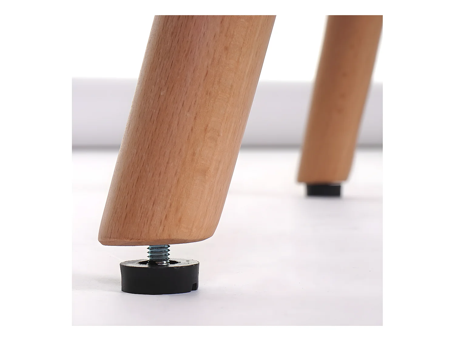 Silla de comedor MCW-A50 II (juego de 6),  piel sintética, gris topo, patas claras