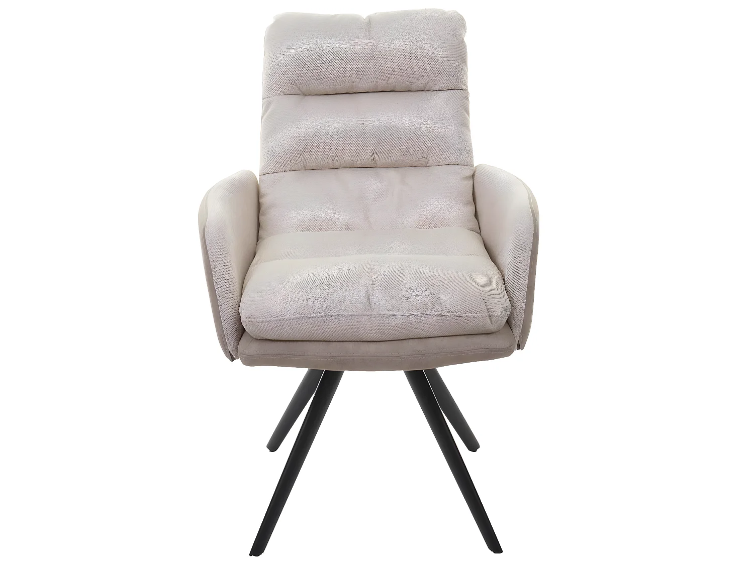 Chaise de salle à manger MCW-G66 (lot de 6),  crème, avec accoudoirs