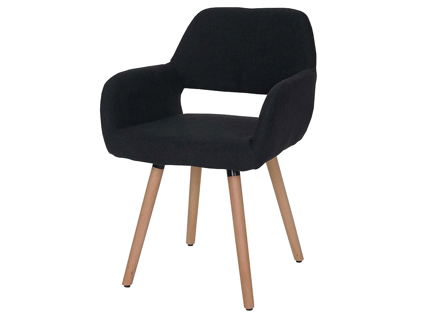 Chaise de salle à manger MCW-A50 II (lot de 6),  tissu, noir