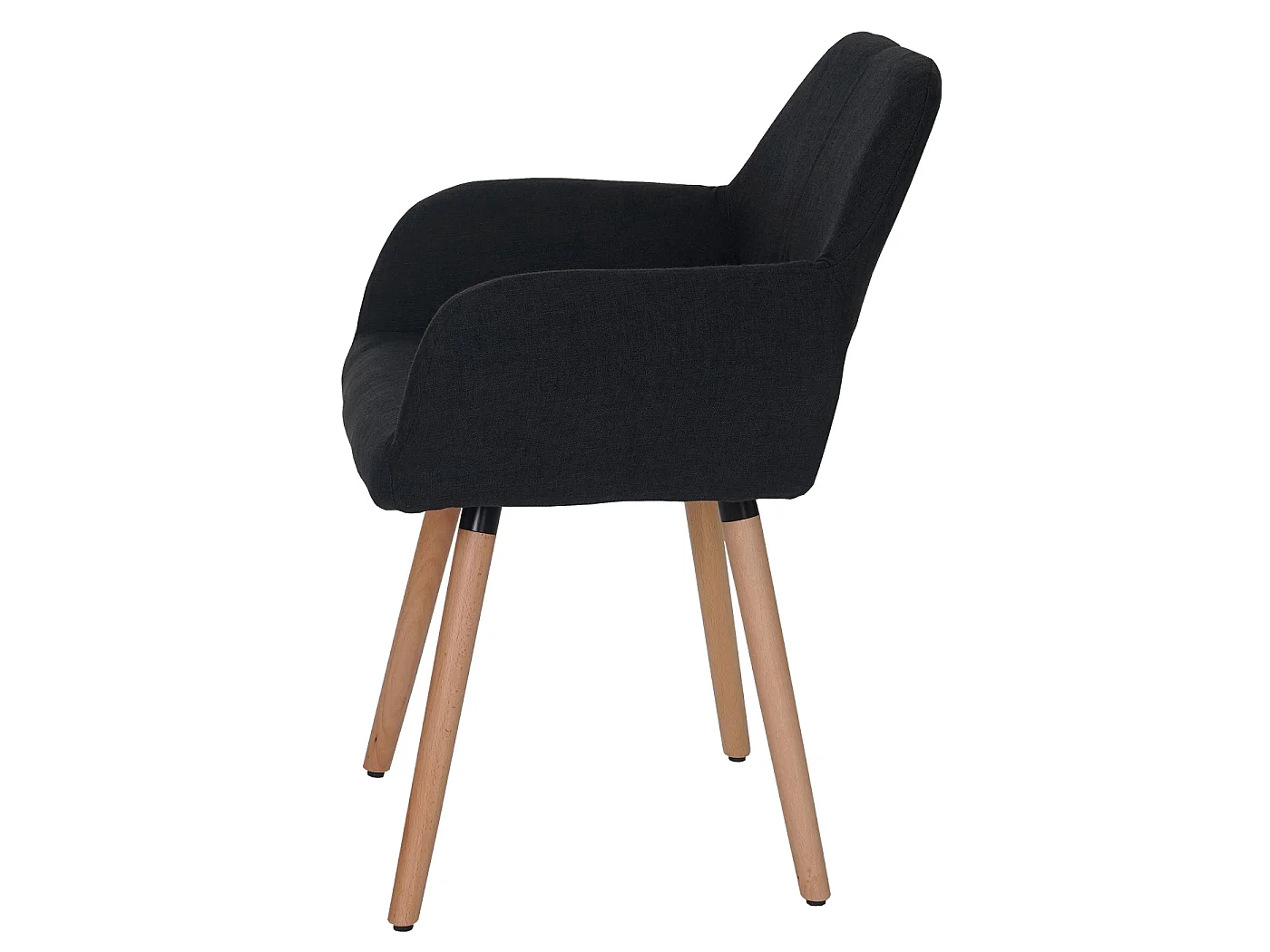 Chaise de salle à manger MCW-A50 II (lot de 6),  tissu, noir