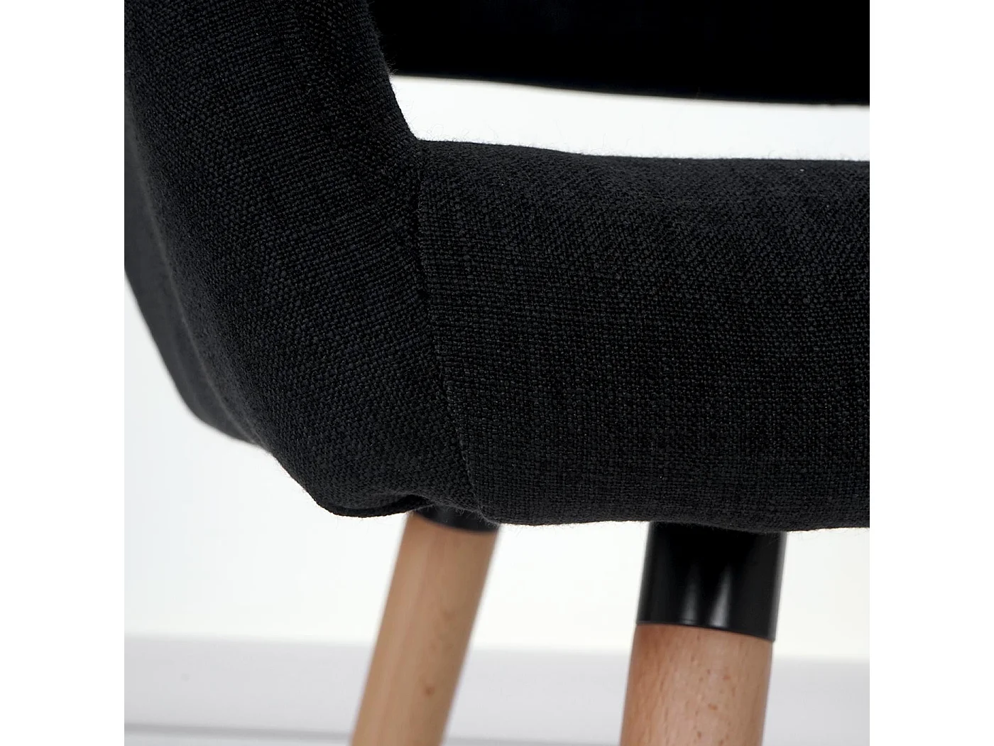 Chaise de salle à manger MCW-A50 II (lot de 6),  tissu, noir