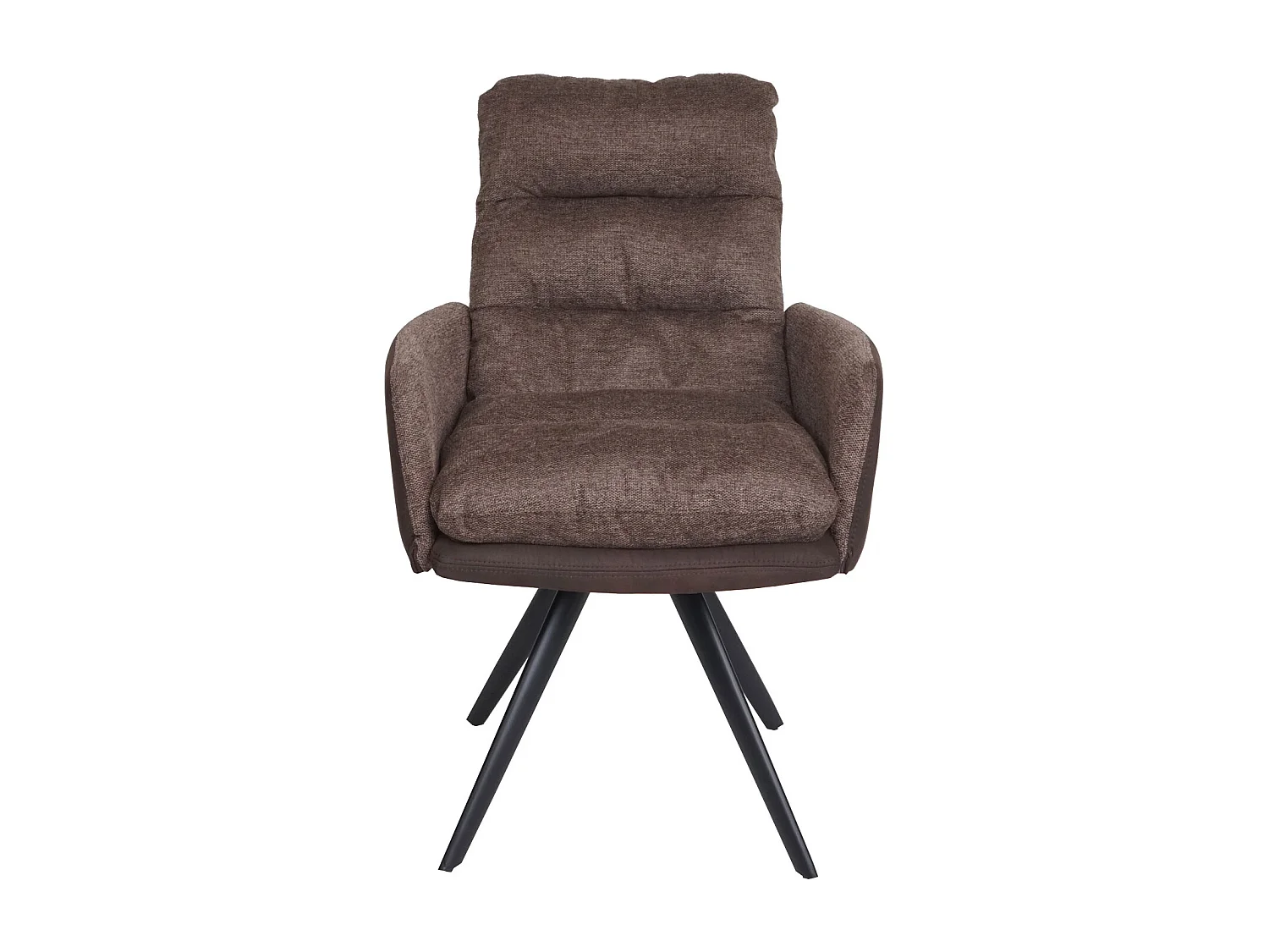 Krzesło do jadalni MCW-G66 (zestaw 6 sztuk),  brązowo-ciemnobrązowy, z podłokietnikiem