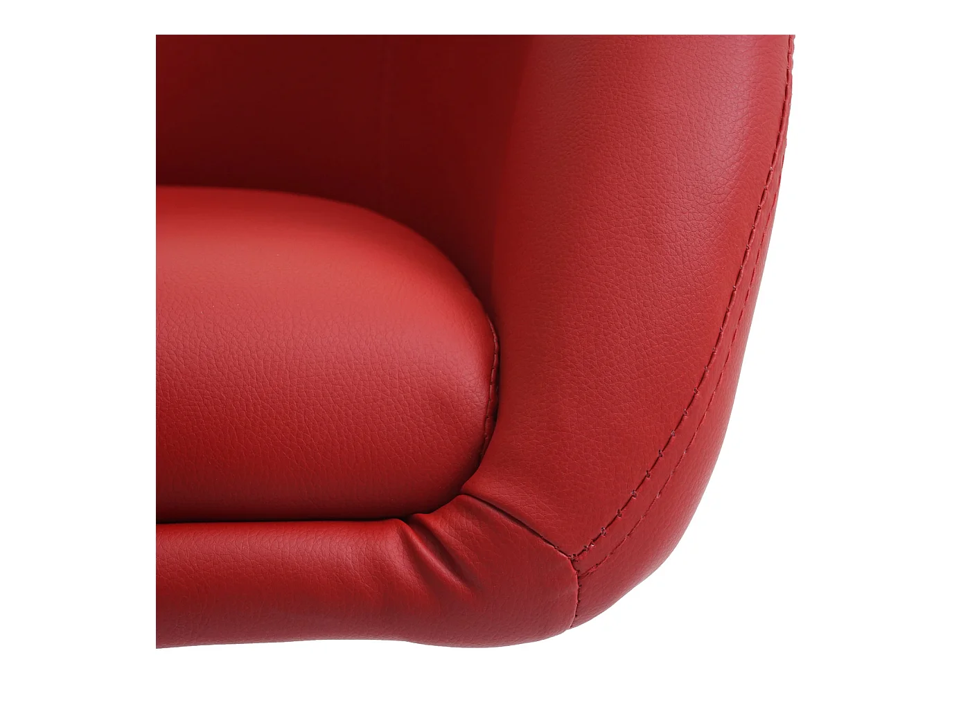Chaise de salle à manger MCW-F19 (lot de 6),  similicuir rouge
