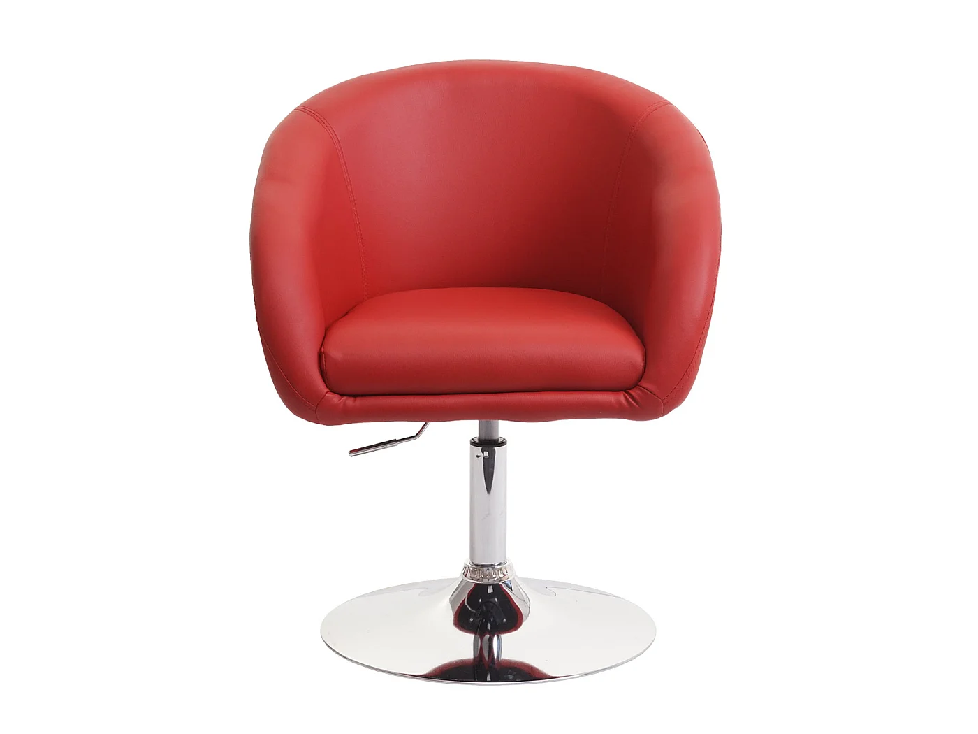 Chaise de salle à manger MCW-F19 (lot de 6),  similicuir rouge