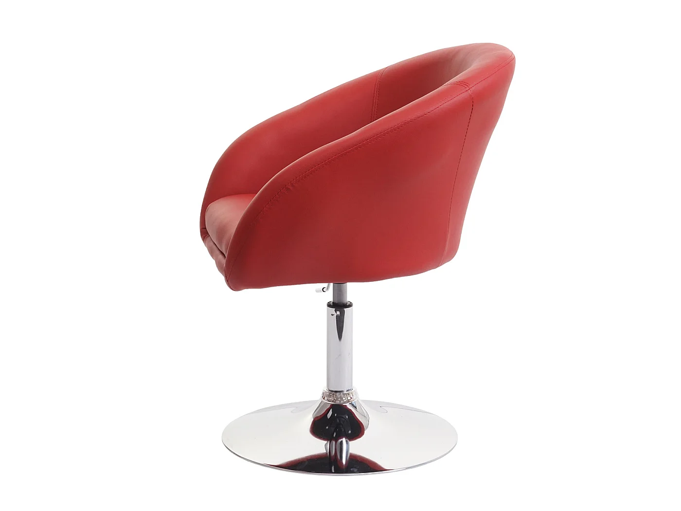 Chaise de salle à manger MCW-F19 (lot de 6),  similicuir rouge