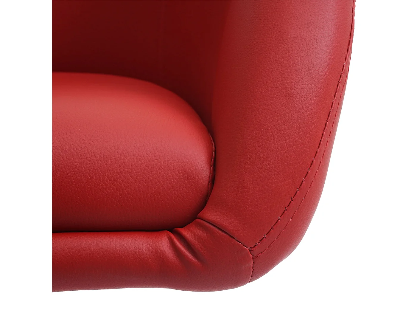 Chaise de salle à manger MCW-F19 (lot de 6),  similicuir rouge