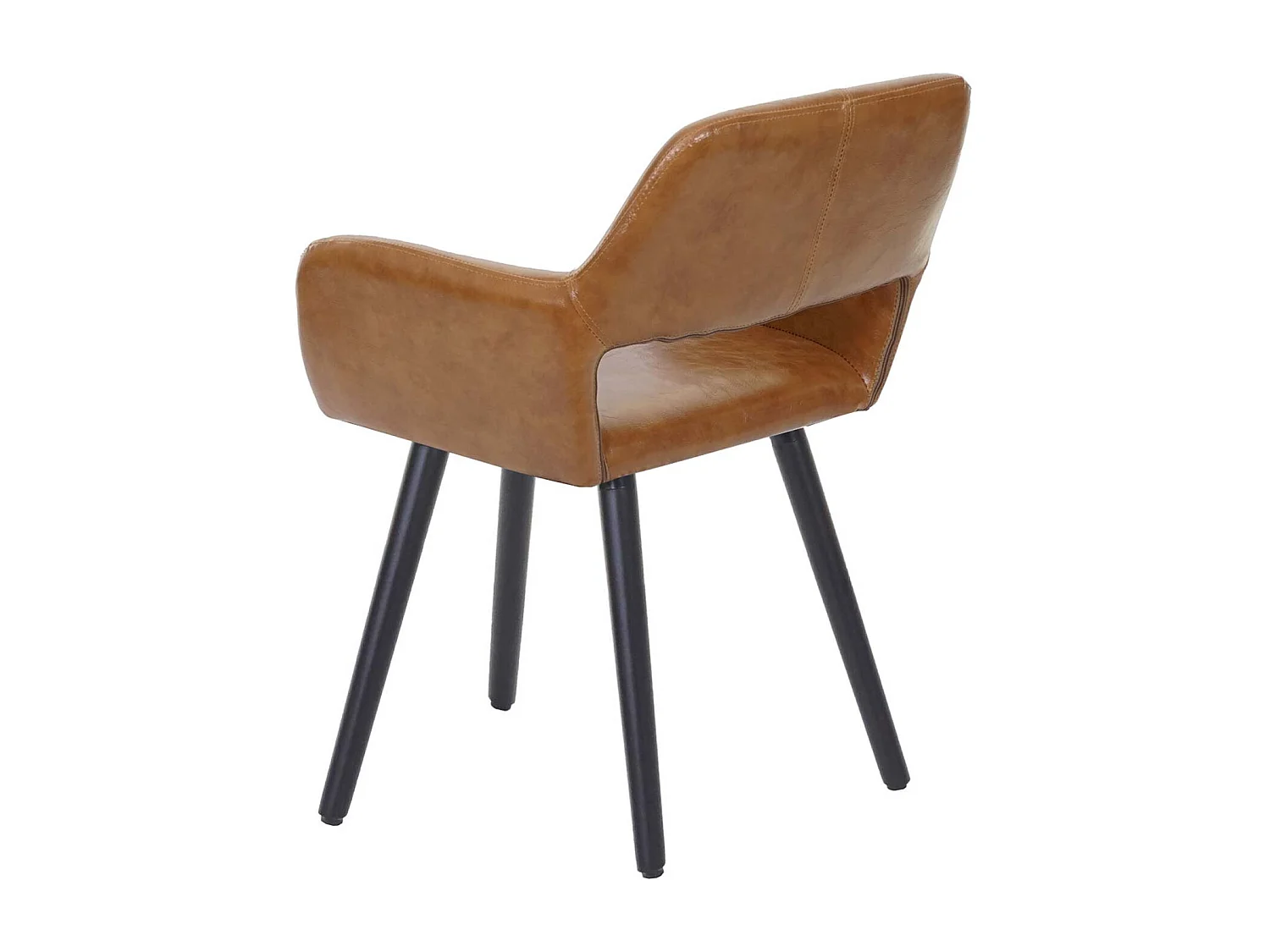 Esszimmerstuhl MCW-A50 II (6er-Set), Kunstleder, Wildlederimitat, dunkle Beine