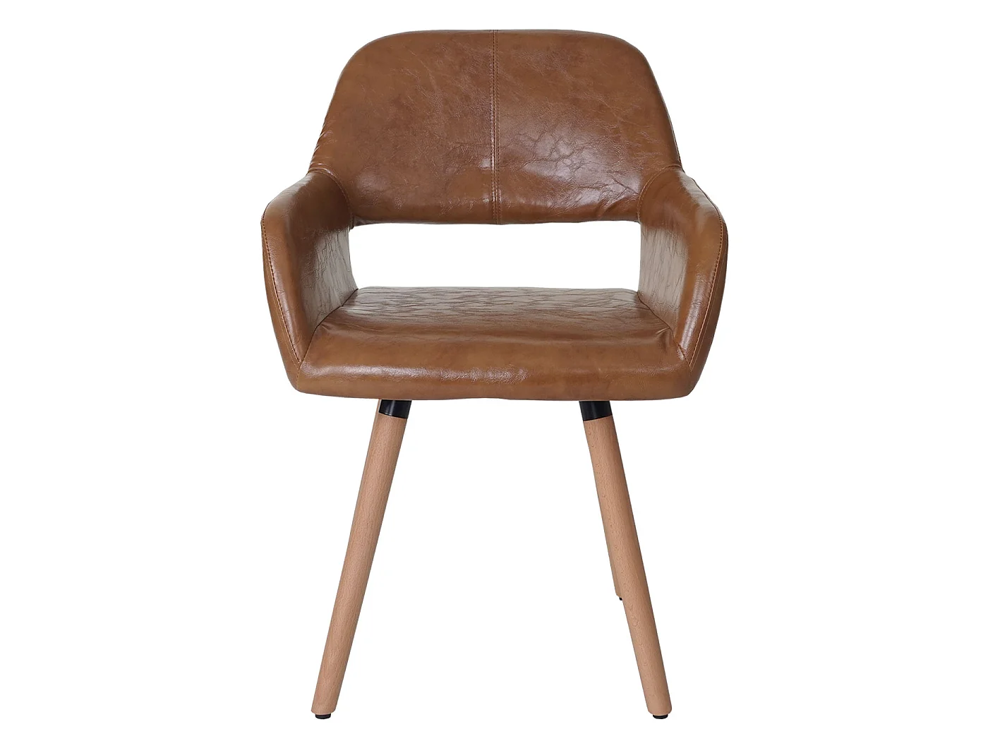 Eetkamerstoel MCW-A50 II (set van 6),  kunstleer, imitatiesuède, lichtgekleurde poten