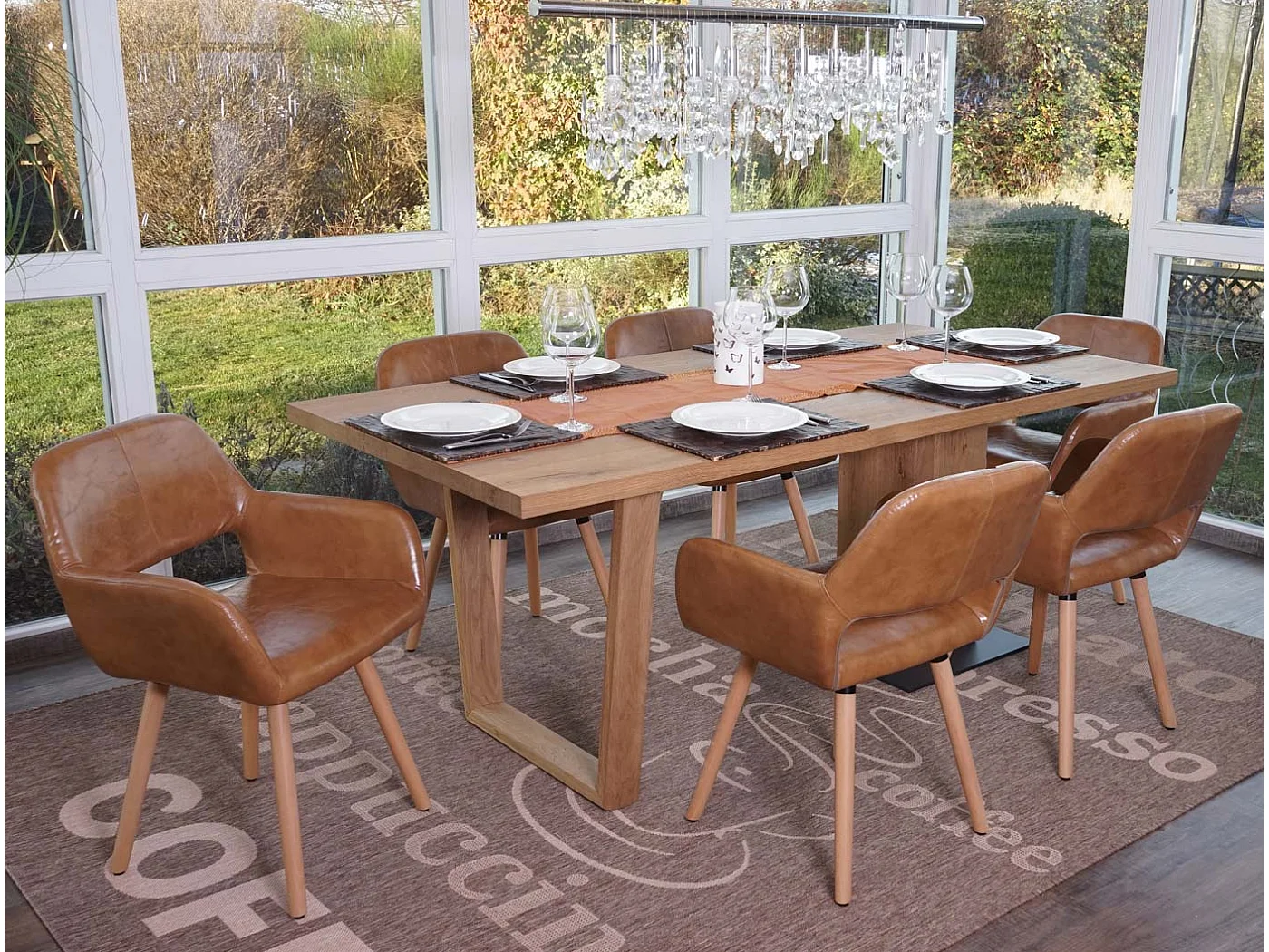 Chaise de salle à manger MCW-A50 II (lot de 6),  similicuir, aspect daim